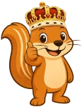 Mascotte Xerus couronnée illustrant l'abonnement Premium